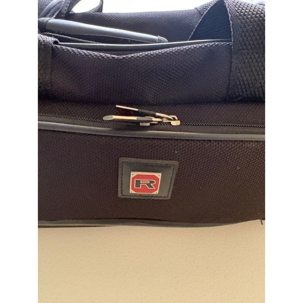 Rockland Black Canvas Duffel Bag Small Travel Gym Carry On Multi Pocket Luggage